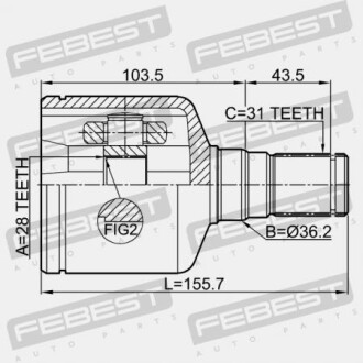 Фото 2 - ШРКШ FEBEST 2111AWF21LH