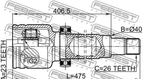 Фото 2 - ШРУС FEBEST 2111-CB420RH