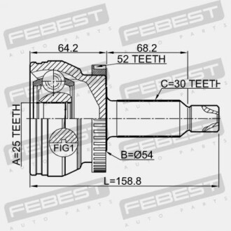 Фото 2 - ШРКШ FEBEST 2210XM12A52