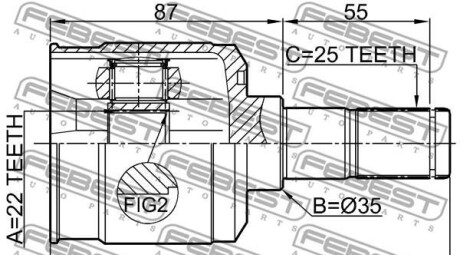 Фото 2 - ШРКШ FEBEST 2211-SORR (2211SORR)