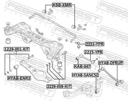 Фото 2 - Автозапчастина FEBEST 2229-009-KIT (2229009KIT)