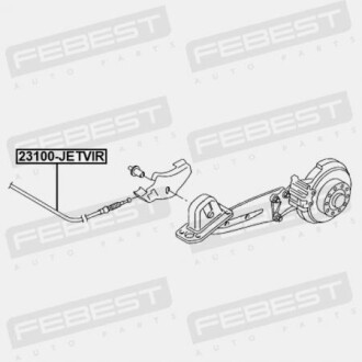 Фото 2 - Трос ручного гальма FEBEST 23100JETVIR