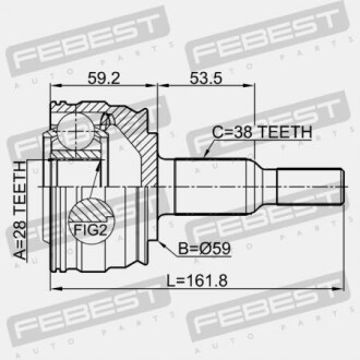 Фото 2 - ШРУС FEBEST 2310TRANRR