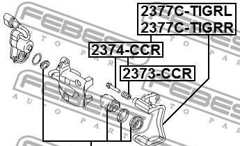 Фото 2 - Тормозной суппорт FEBEST 2373-CCR (2373CCR)