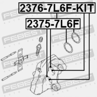 Фото 2 - Ремкомплект суппорта FEBEST 23767L6FKIT
