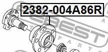 Фото 2 - Ступиця FEBEST 2382-004A86R (2382004A86R)