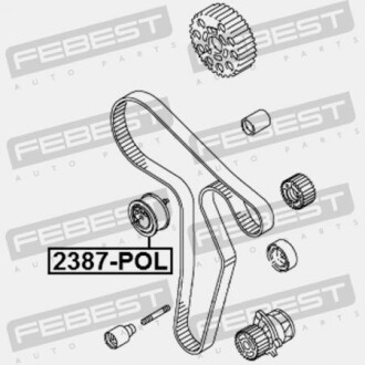 Фото 2 - Натяжний ролик ременя ГРМ FEBEST 2387POL