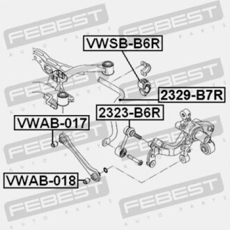 Фото 2 - Стойка стабилизатора FEBEST 2399-B7R (2399B7R)