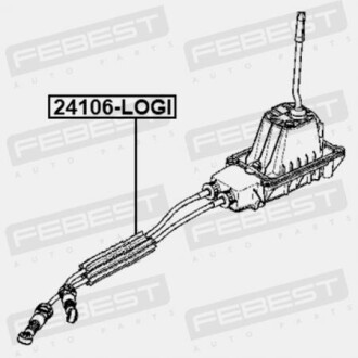Фото 2 - Тросик зчеплення FEBEST 24106LOGI