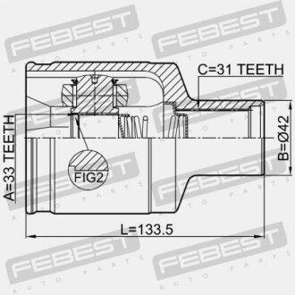 Фото 2 - ШРКШ FEBEST 2411-DUSTAWDRH (2411DUSTAWDRH)