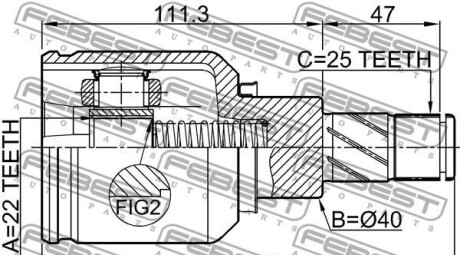 Фото 2 - ШРКШ FEBEST 2411-FLUELH