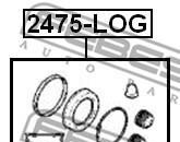 Фото 2 - Ремкомплект суппорта FEBEST 2475LOG