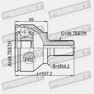 Фото 2 - ШРУС FEBEST 2710C70