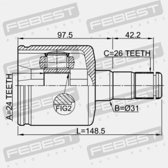 Фото 2 - ШРКШ FEBEST 2711S80ATLH