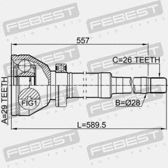 Фото 2 - ШРУС FEBEST 2711XC90WDRH