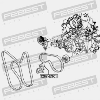 Фото 2 - Ролик ремня приводного FEBEST 3287ESCII