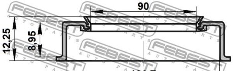 Фото 2 - Комплектующая ступицы FEBEST 95AD-S911060912X (95ADS911060912X)