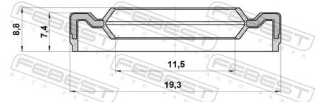 Фото 2 - Автозапчасть FEBEST 95DAY-13190709X (95DAY13190709X)
