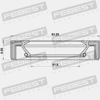 Фото 2 - Сальник трансмісії FEBEST 95GAY43630909C