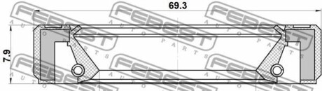 Фото 2 - Сальник коробки переключения передач FEBEST 95GBY54690808L