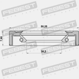 Фото 2 - Сальник коробки переключення передач FEBEST 95GCY40500808X