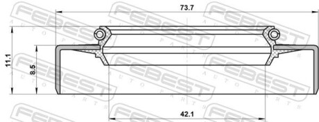 Фото 2 - Автозапчасть FEBEST 95GDS44730911U