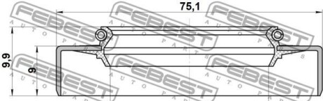 Фото 2 - Комплектующая ступицы FEBEST 95GDS-50750910X (95GDS50750910X)