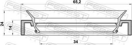 Фото 2 - Автозапчастина FEBEST 95HAY-35651424C (95HAY35651424C)