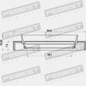 Фото 2 - Сальник коробки переключення передач FEBEST 95HBY40540711R