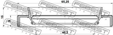 Фото 2 - Сальник коробки переключения передач FEBEST 95HBY-42650915C (95HBY42650915C)