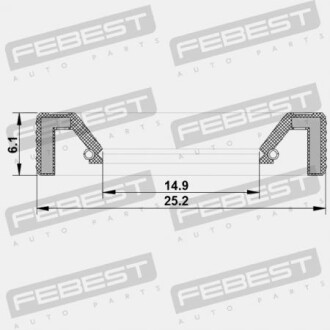Фото 2 - Прокладка КПП FEBEST 95KAY16250609X