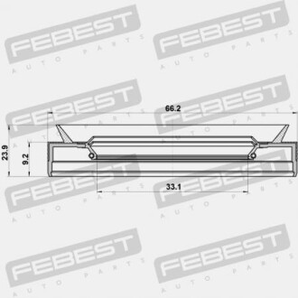 Фото 2 - Сальник коробки переключення передач FEBEST 95PEY34660924C