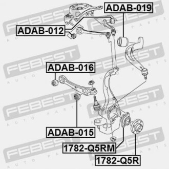 Фото 2 - Сайлентблок рычага FEBEST ADAB019
