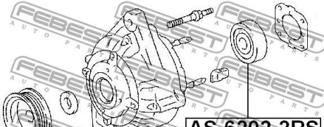 Фото 2 - Комплектующая генератора FEBEST AS62-022RS (AS62022RS)