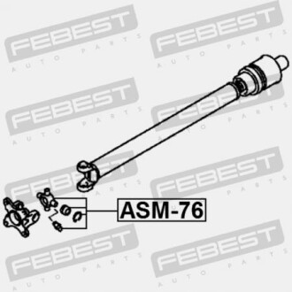 Фото 2 - Елемент трансмісії FEBEST ASM76