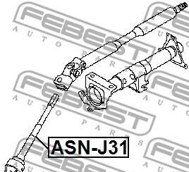 Фото 2 - Кардан рулевого вала FEBEST ASNJ-31 (ASNJ31)
