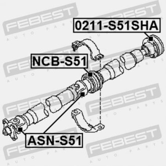 Фото 2 - Елемент трансмісії FEBEST ASNS51