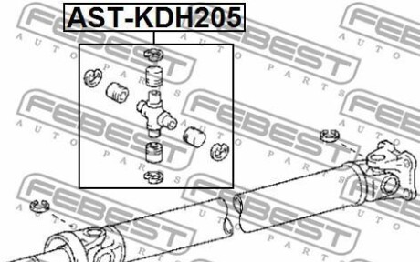Фото 2 - Елемент трансмісії FEBEST ASTKDH205