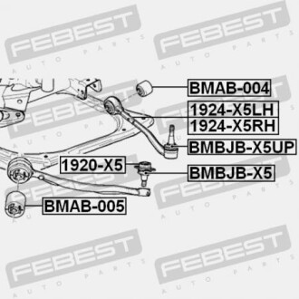 Фото 2 - Сайлентблок важеля FEBEST BMAB-005