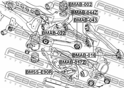 Фото 2 - Сайлентблок рычага FEBEST BMAB-016