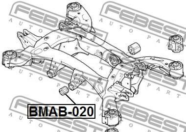 Фото 2 - Сайлентблок підрамника FEBEST BMAB-020 (BMAB020)