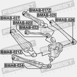 Фото 2 - Сайлентблок важеля FEBEST BMAB021Z