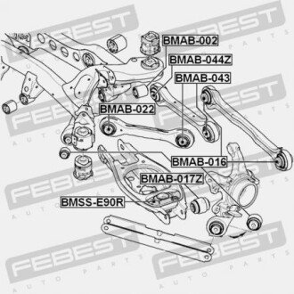 Фото 2 - Сайлентблок рычага FEBEST BMAB044Z