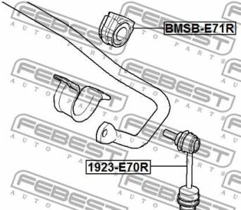 Фото 2 - Втулка стабилизатора FEBEST BMSB-E71R (BMSBE71R)