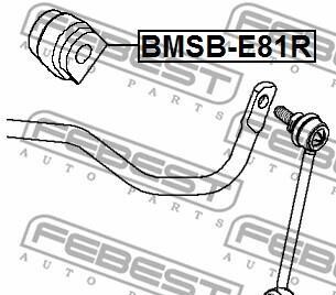 Фото 2 - Втулка стабилизатора FEBEST BMSB-E81R (BMSBE81R)