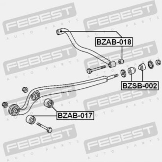 Фото 2 - Сайлентблок важеля FEBEST BZAB-017 (BZAB017)