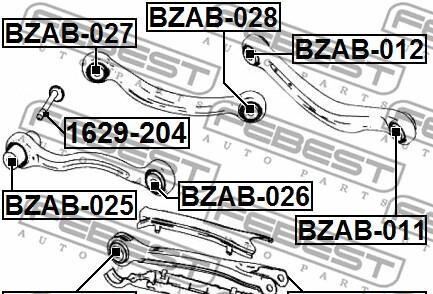 Фото 2 - Сайлентблок важеля FEBEST BZAB-025 (BZAB025)