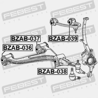 Фото 2 - Сайлентблок рычага FEBEST BZAB036