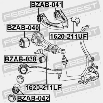 Фото 2 - Сайлентблок важеля FEBEST BZAB041