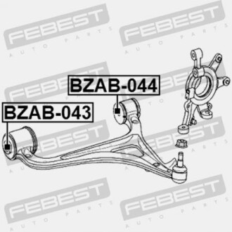 Фото 2 - Сайлентблок важеля FEBEST BZAB-044 (BZAB044)